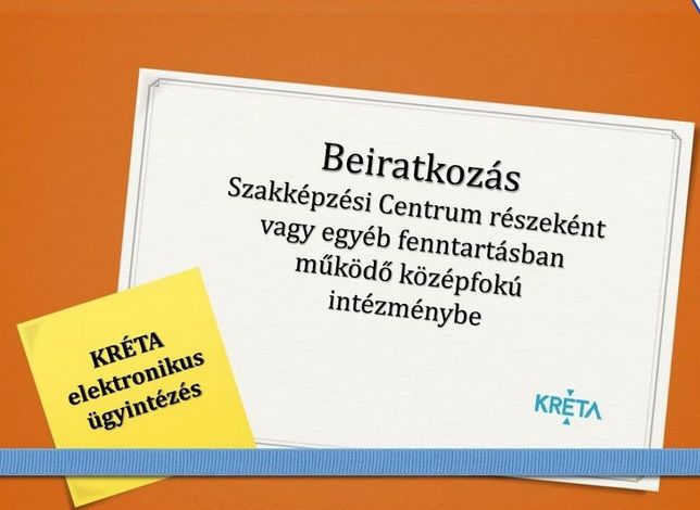 Tájékoztató elektronikus beiratkozásról