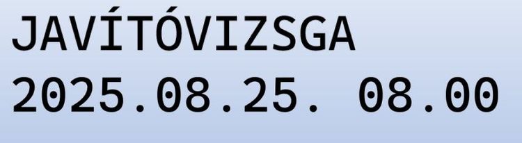 Javítóvizsga információk