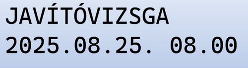 Javítóvizsga információk