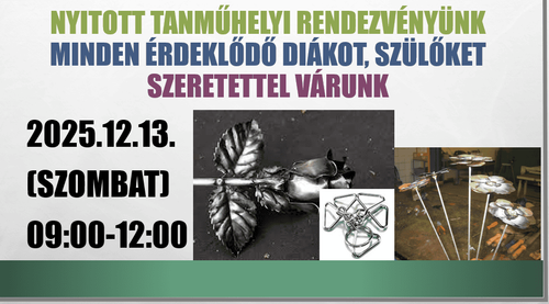 Nyitott tanműhelyi rendezvényünk