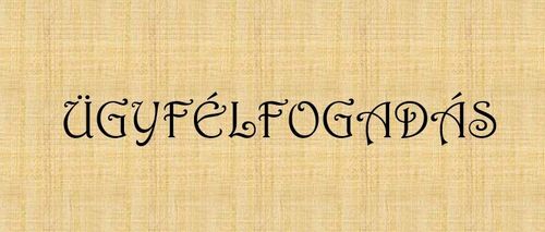 Titkársági ügyfélfogadás